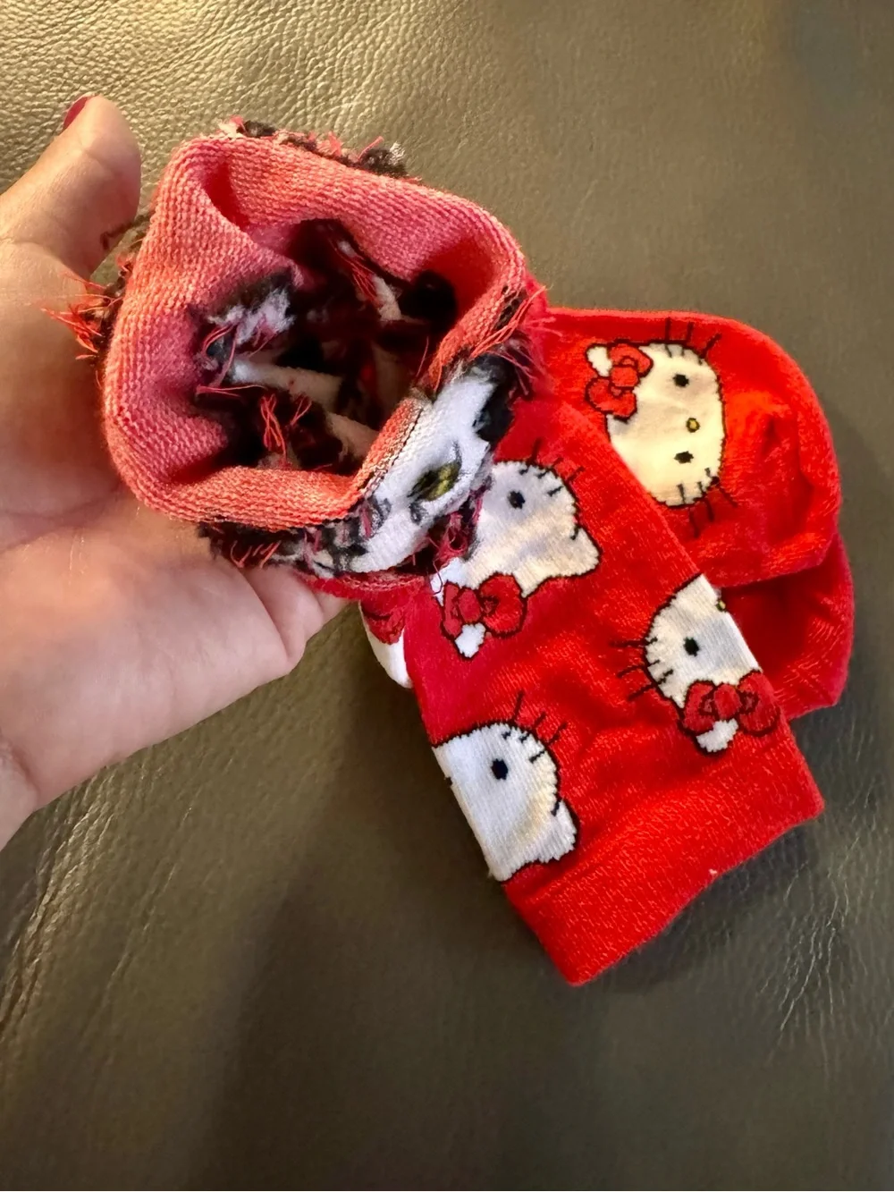 NWOT Hello Kitty Red and White Character Crew Socks